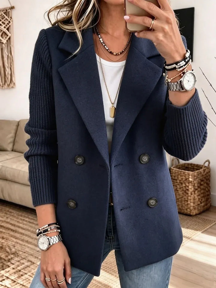 Tiziana | Elegant Blazer with Knit Sleeves
