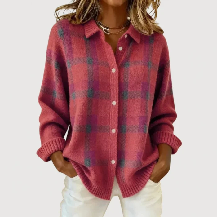 Sofia | Check Knit Cardigan