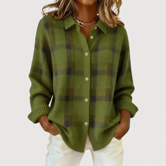 Sofia | Check Knit Cardigan