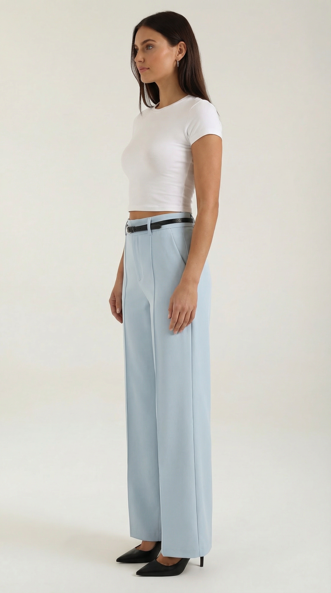 Bertha Wide Leg Fabric Trousers
