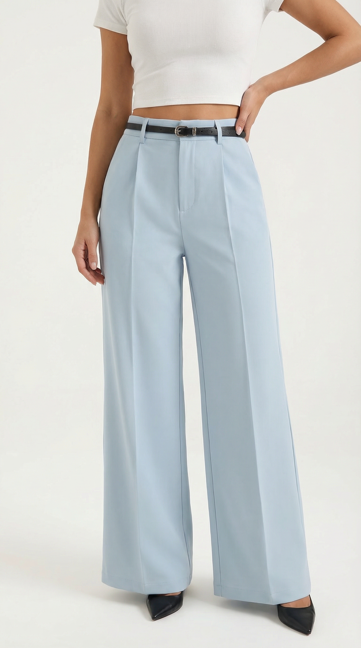 Bertha Wide Leg Fabric Trousers