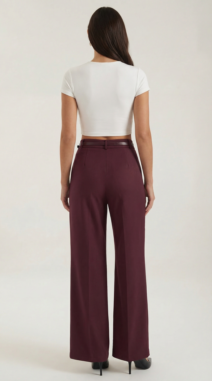Bertha Wide Leg Fabric Trousers