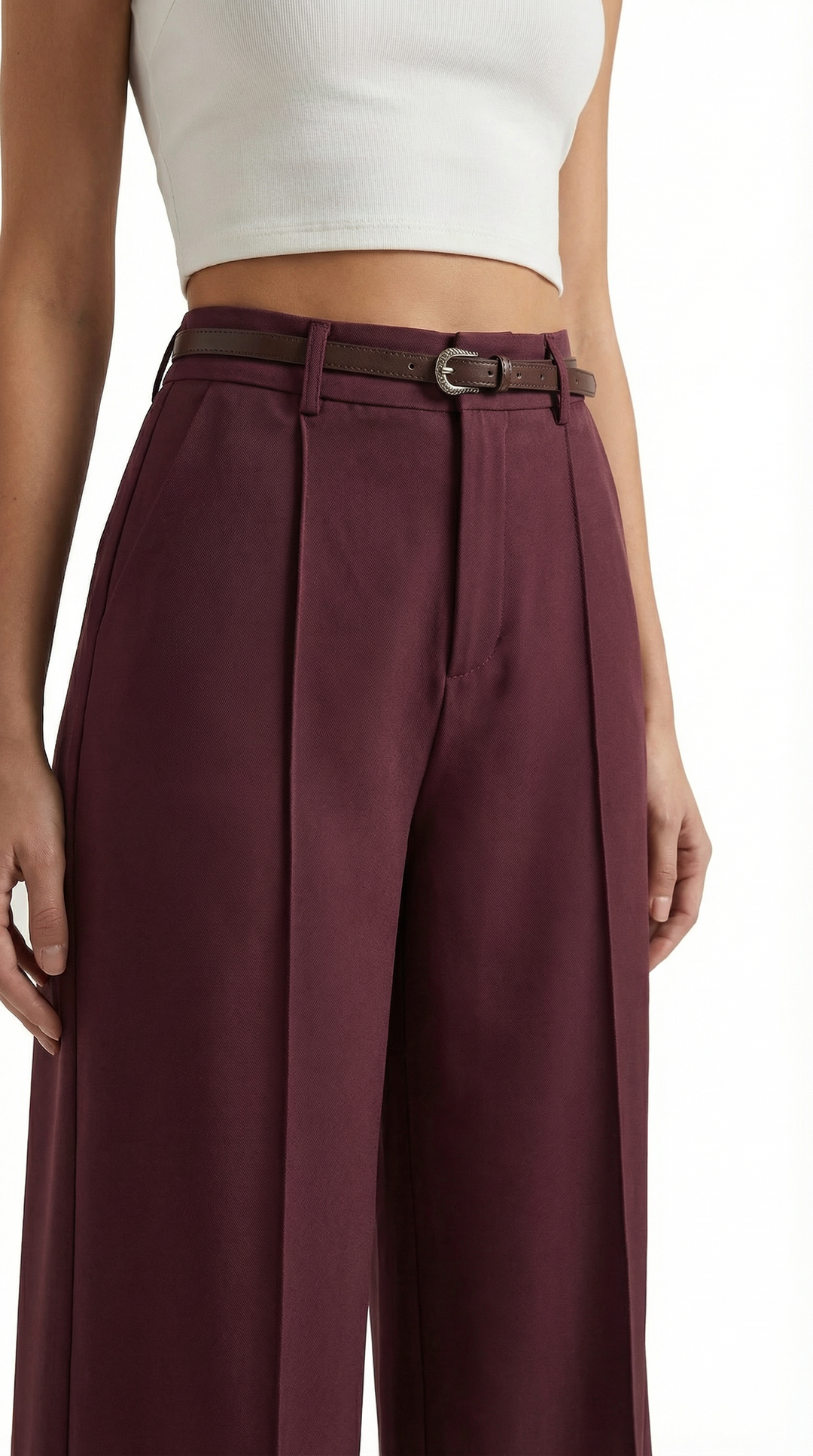 Bertha Wide Leg Fabric Trousers