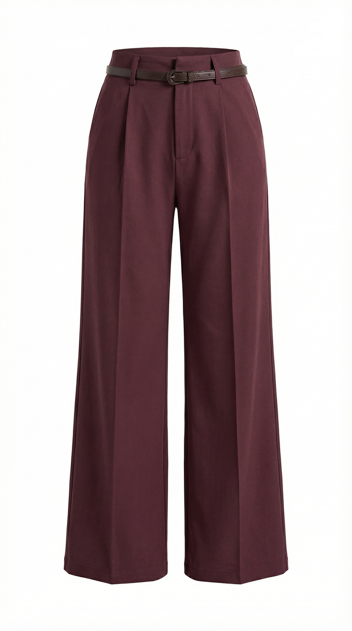 Bertha Wide Leg Fabric Trousers