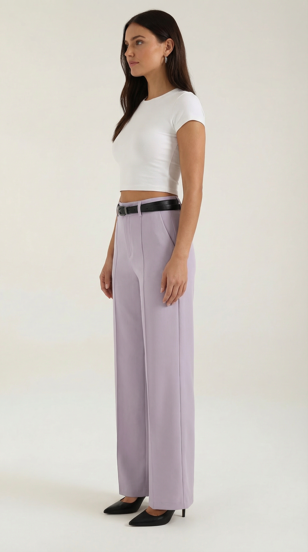 Bertha Wide Leg Fabric Trousers