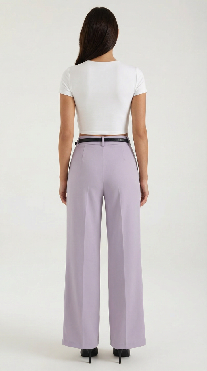 Bertha Wide Leg Fabric Trousers