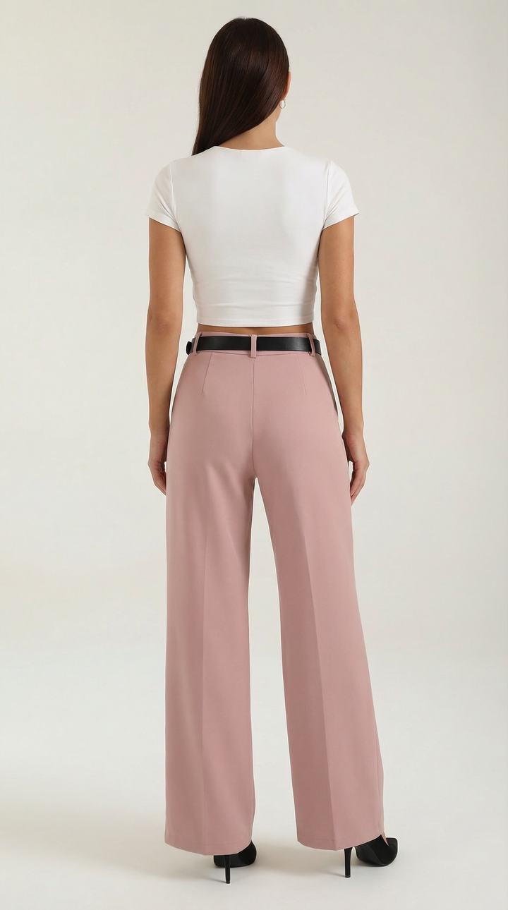 Bertha Wide Leg Fabric Trousers