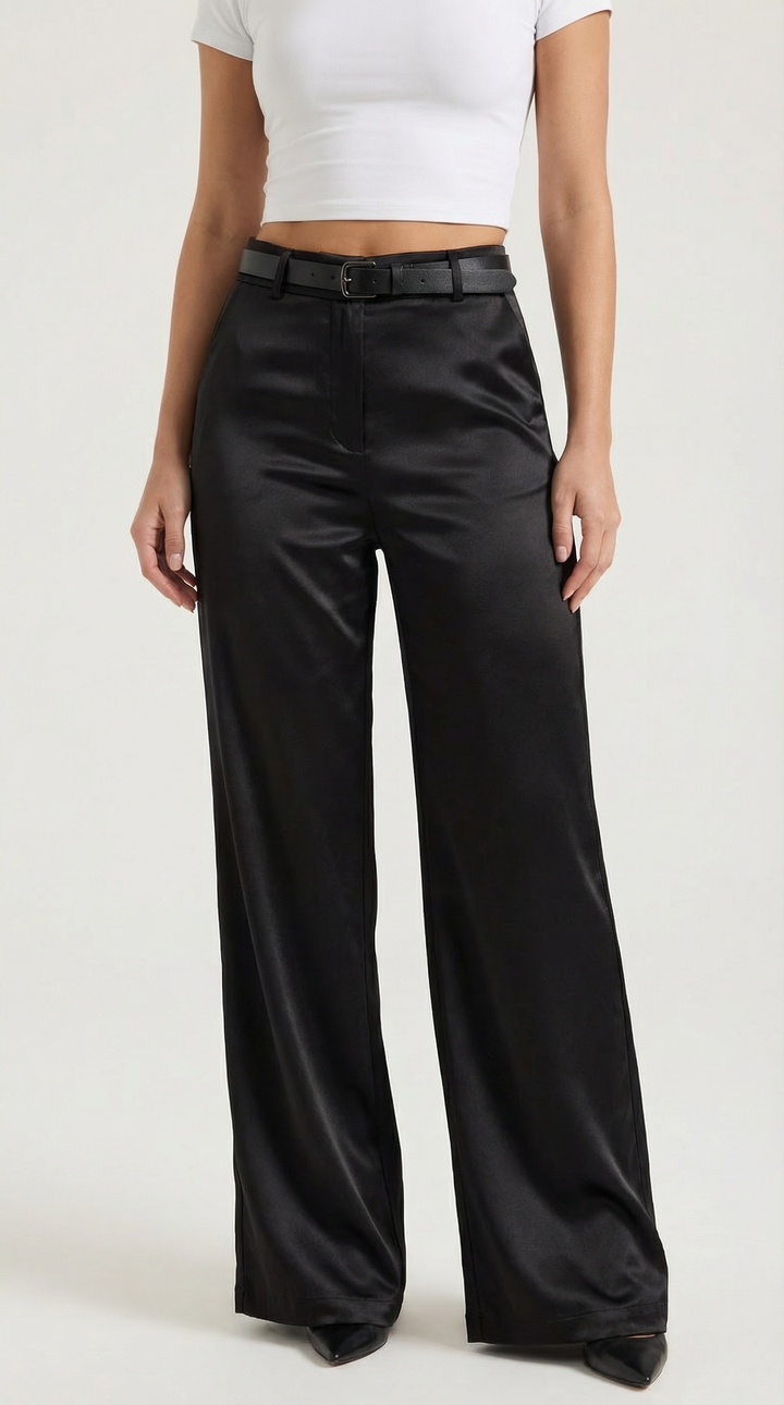 Bertha Wide Leg Fabric Trousers