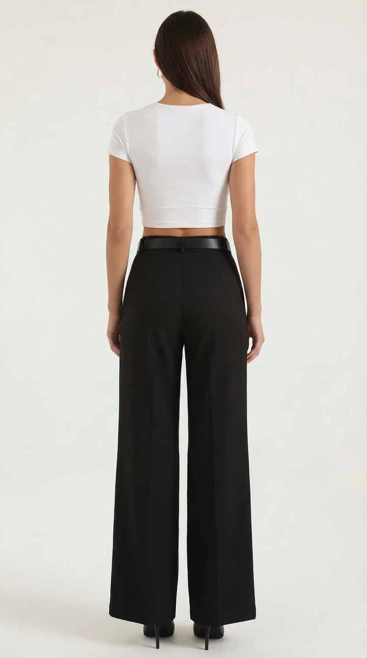 Bertha Wide Leg Fabric Trousers
