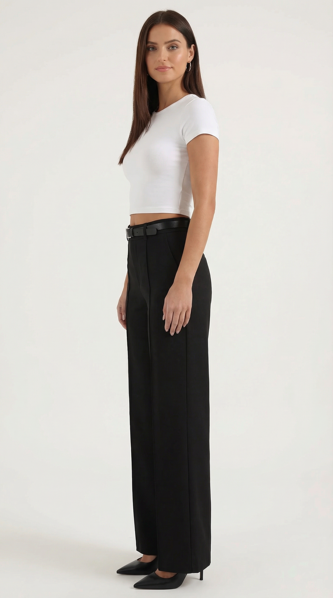 Bertha Wide Leg Fabric Trousers