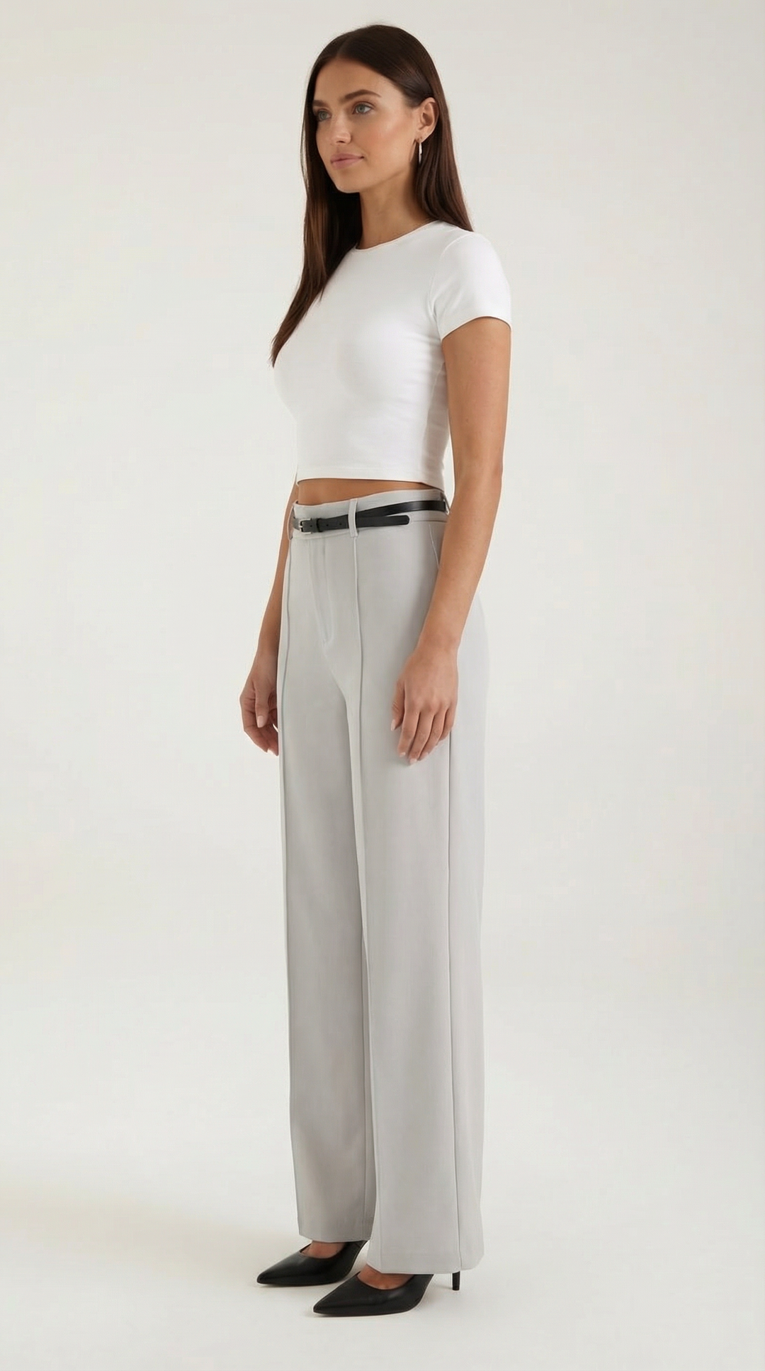 Bertha Wide Leg Fabric Trousers