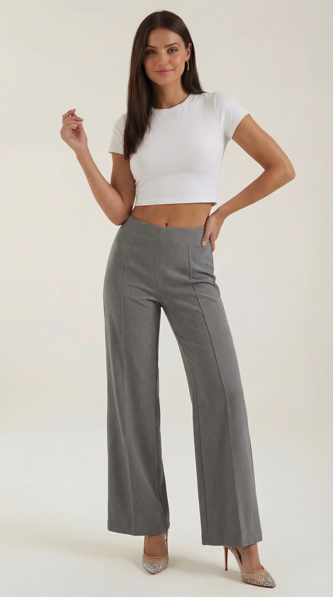 Brooke Mid-Rise Baggy Trousers