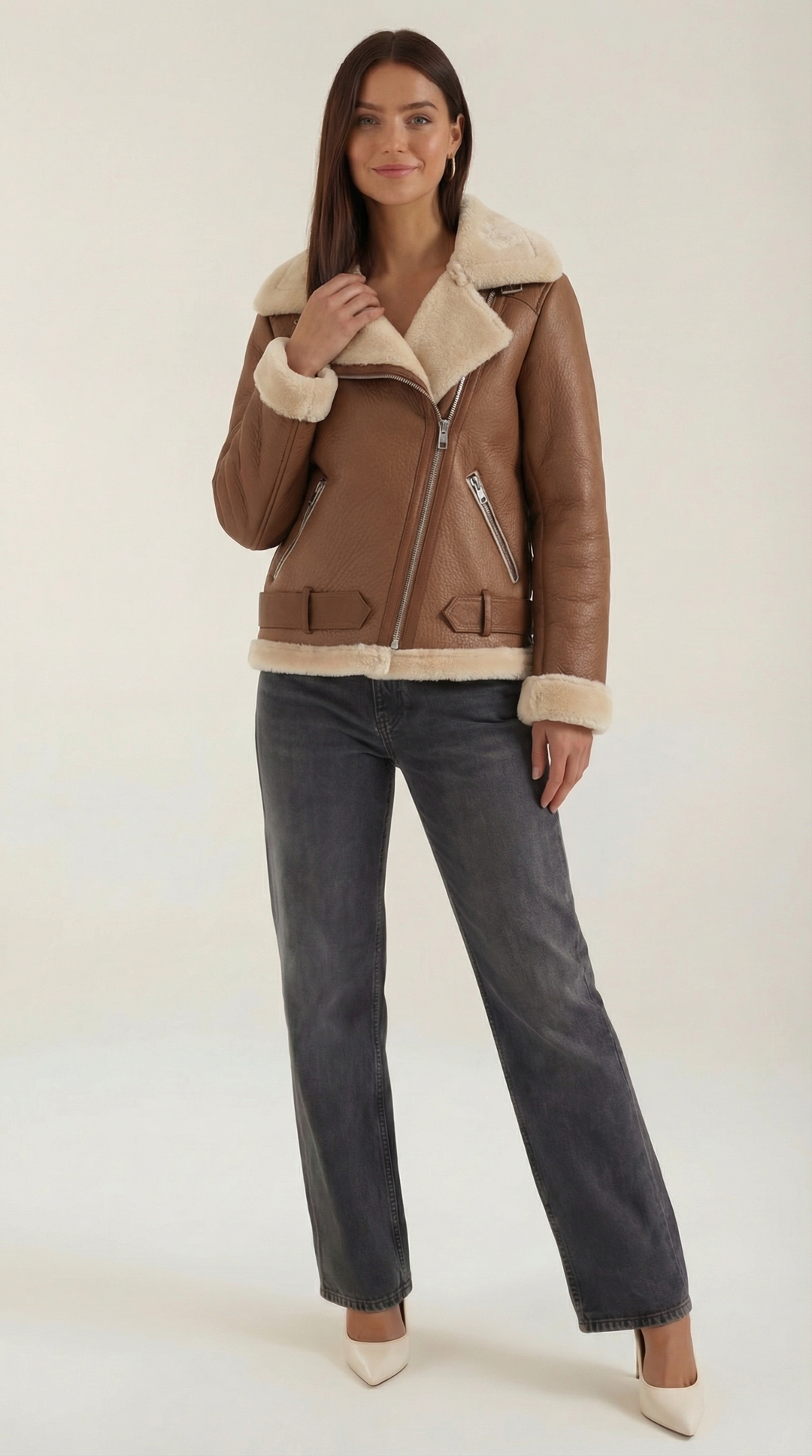 Christine fleece belted jacket