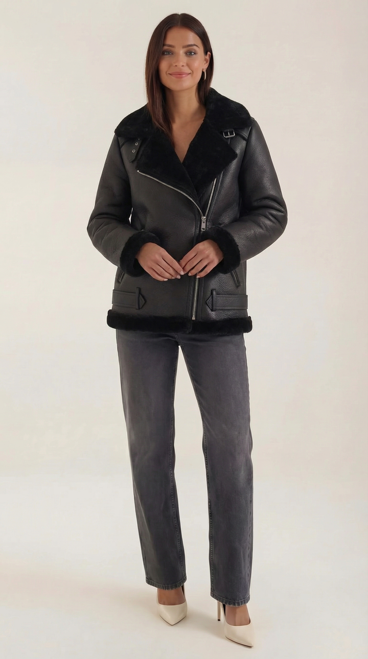 Christine fleece belted jacket