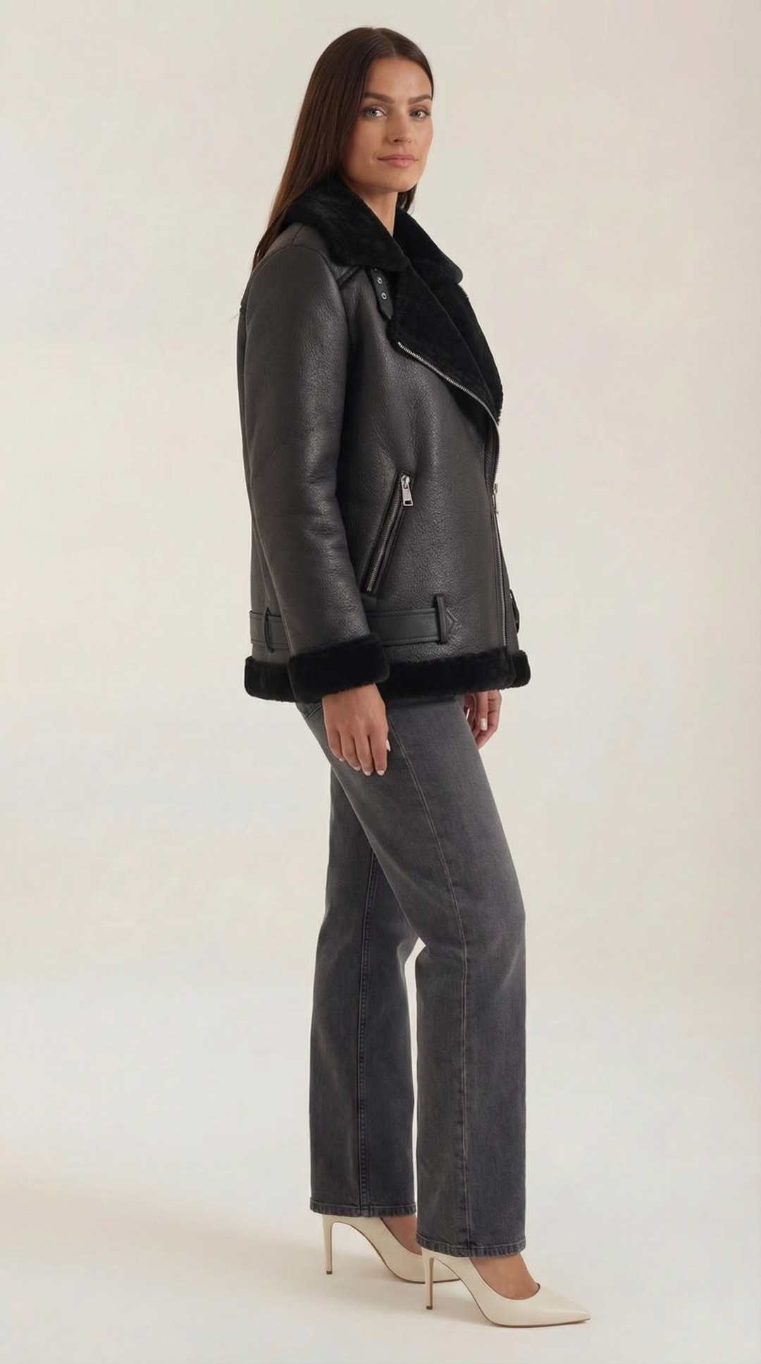Christine fleece belted jacket