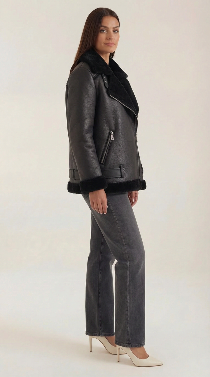 Christine fleece belted jacket