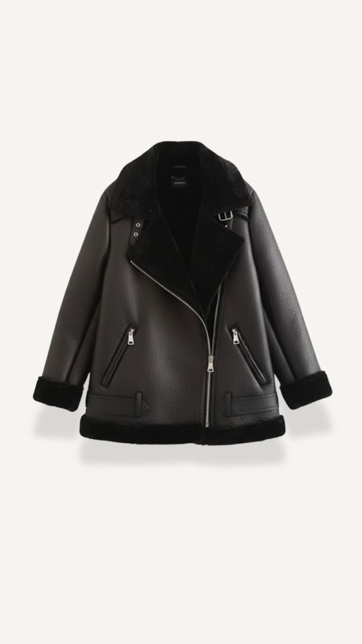 Christine fleece belted jacket
