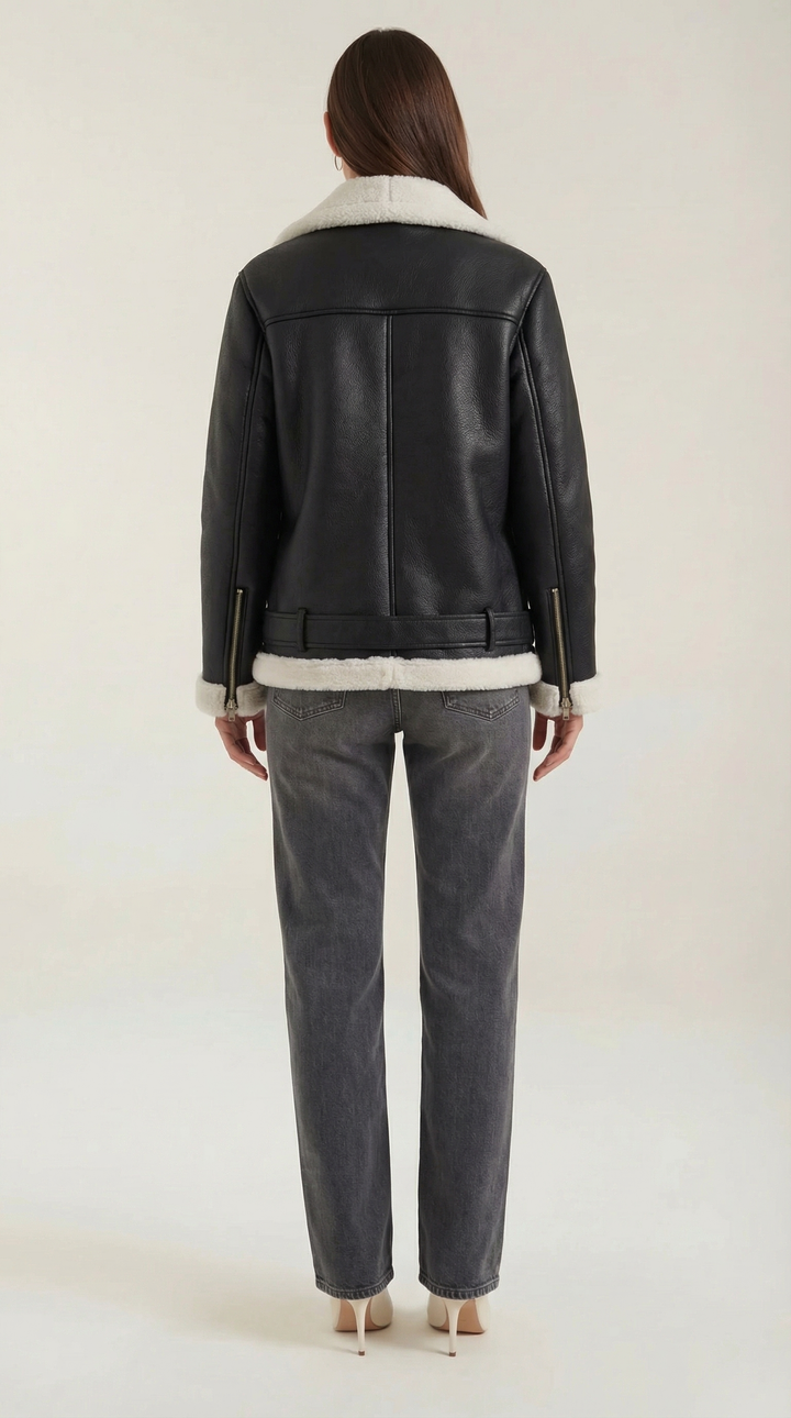 Christine fleece belted jacket