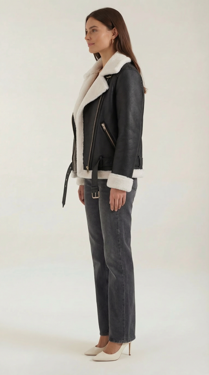 Christine fleece belted jacket