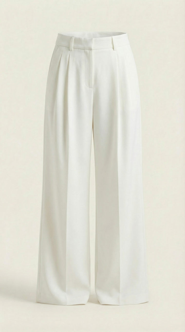 Claire straight-leg, high-waisted trousers