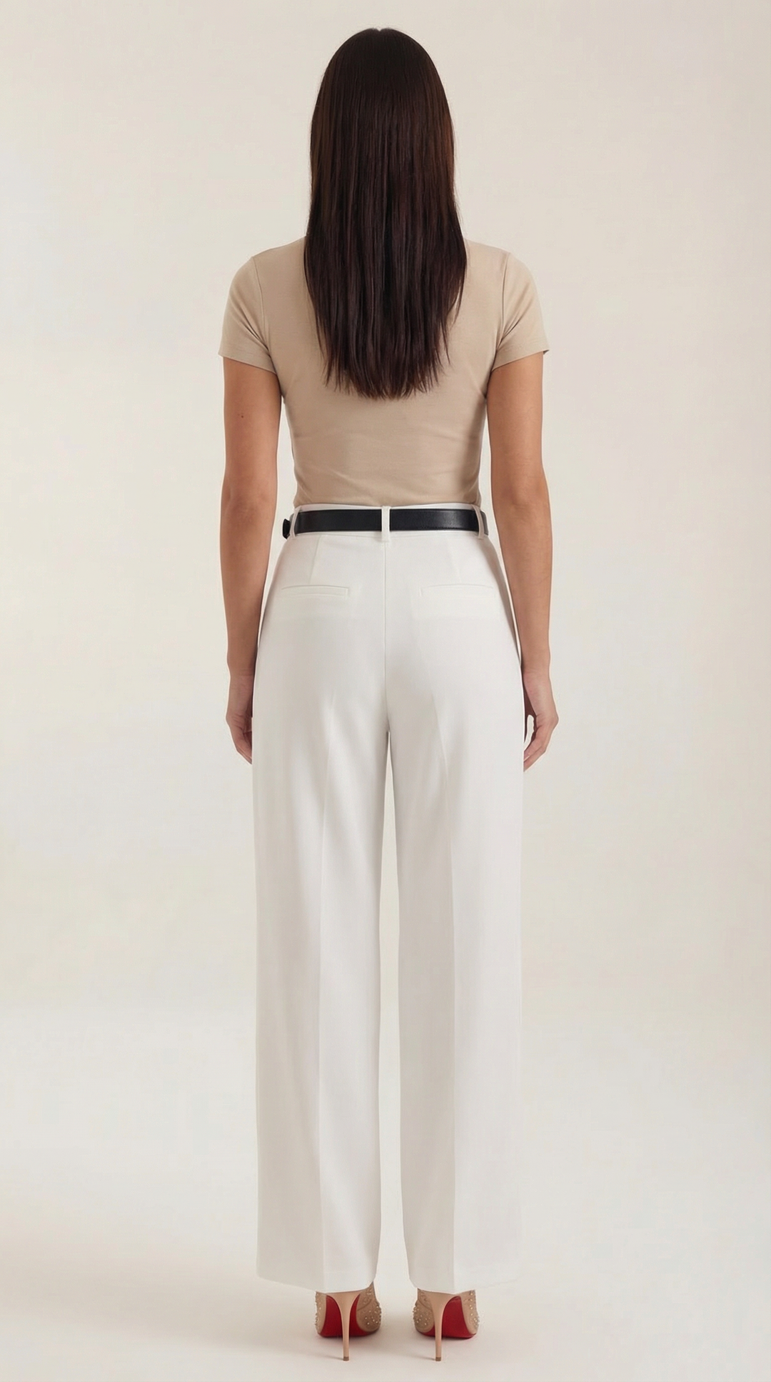 Claire straight-leg, high-waisted trousers