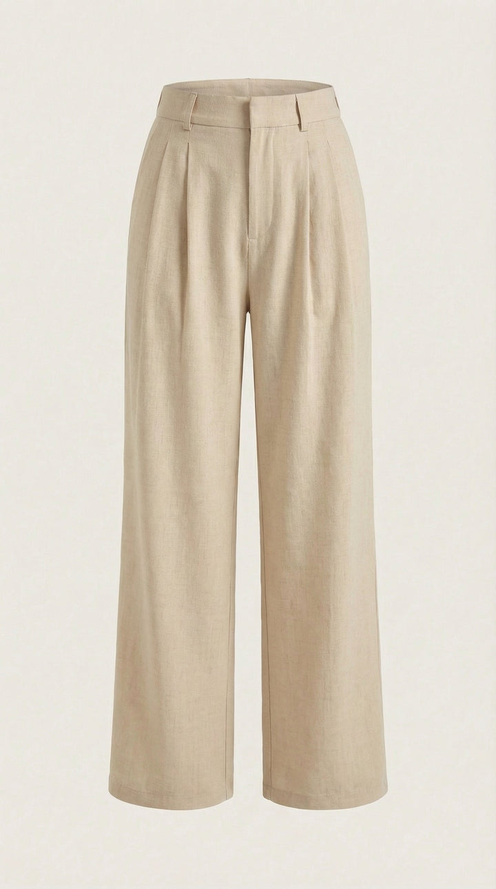 Courtney High-Waisted Pleated Trousers