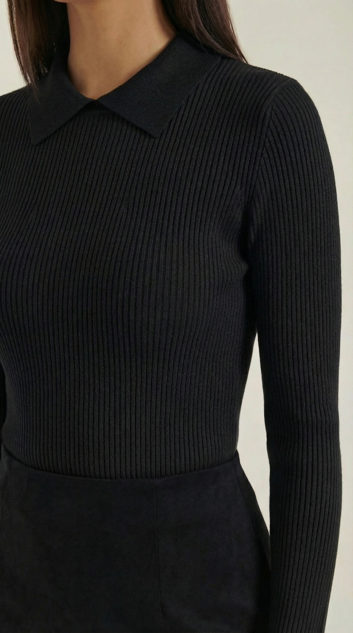 Wool Turtleneck Sweater - Gail Long Sleeve
