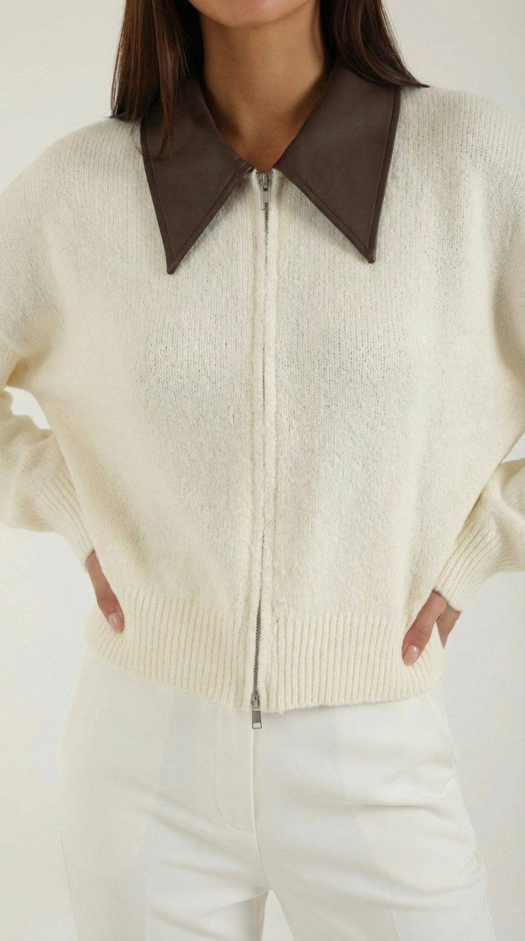 Irene Knitted Short-Sleeve Polo Shirt