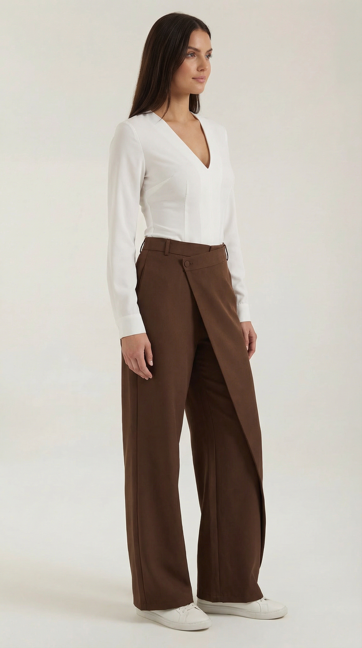 Asymmetric Denim Trousers