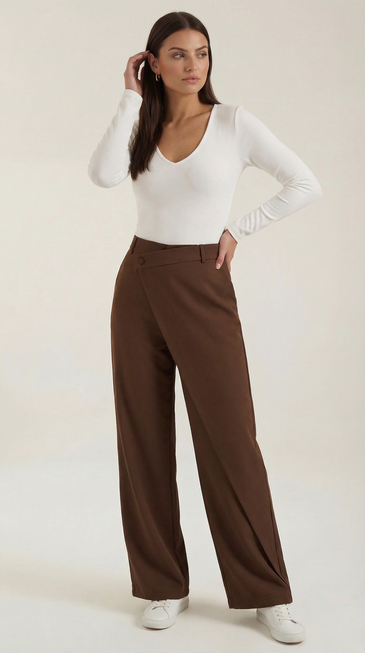 Asymmetric Denim Trousers