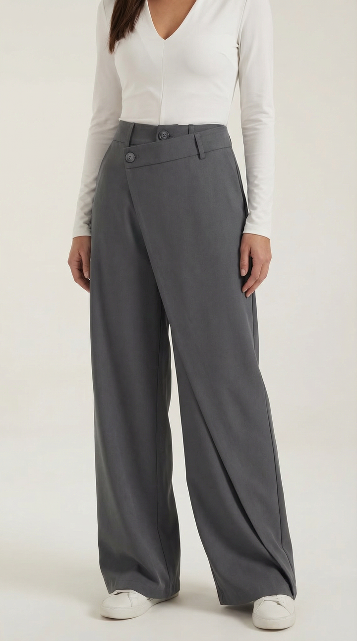 Asymmetric Denim Trousers