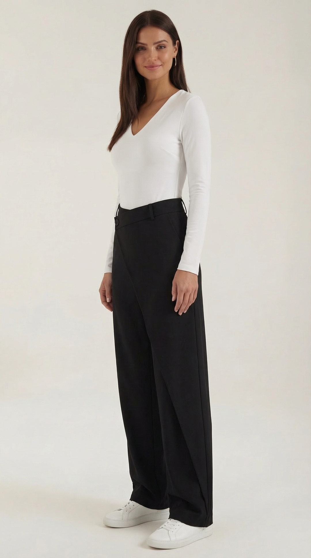 Asymmetric Denim Trousers