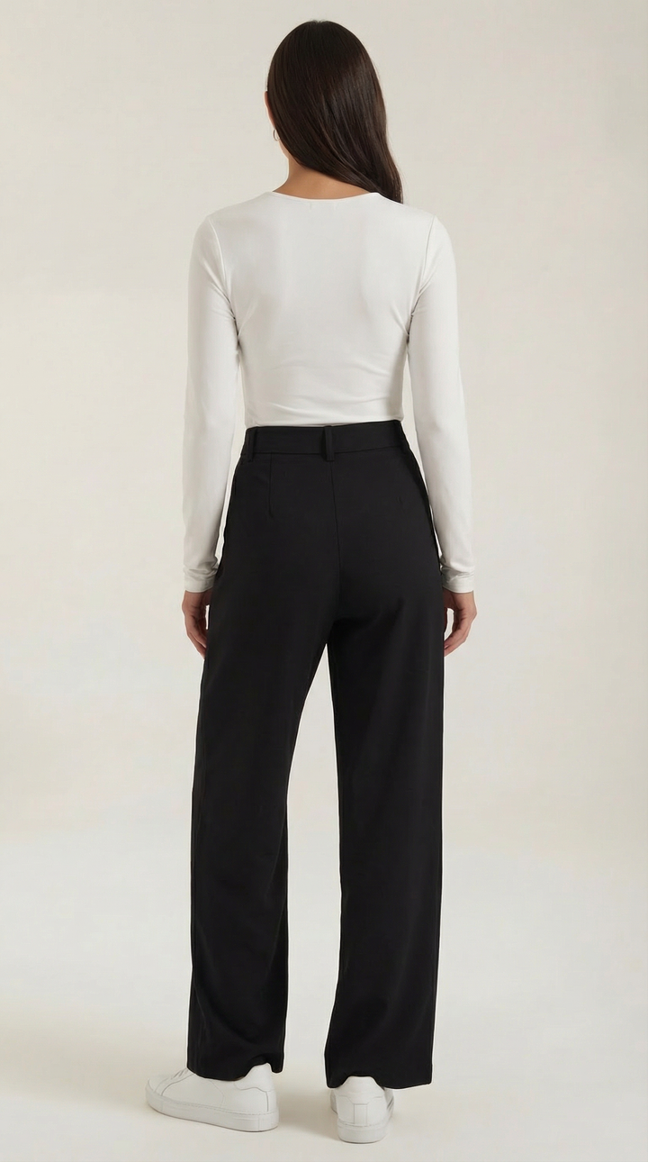 Asymmetric Denim Trousers