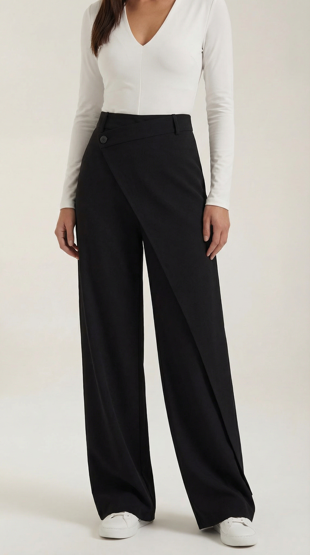 Asymmetric Denim Trousers