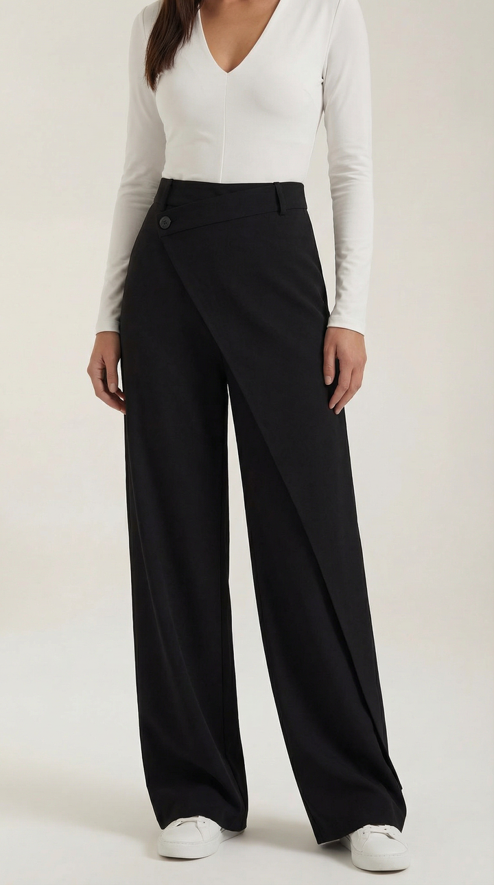 Asymmetric Denim Trousers