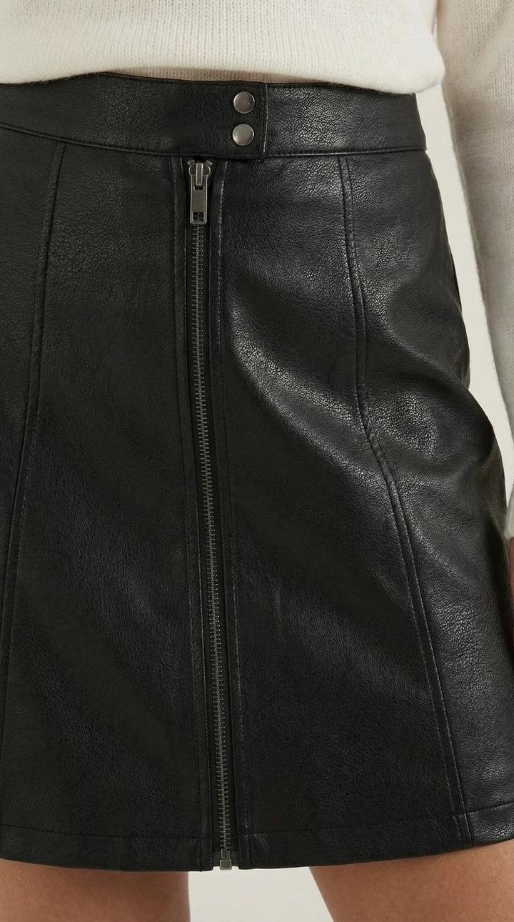 Jocelyn Vegan Leather Skirt