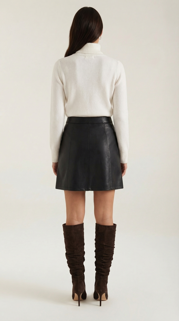 Jocelyn Vegan Leather Skirt