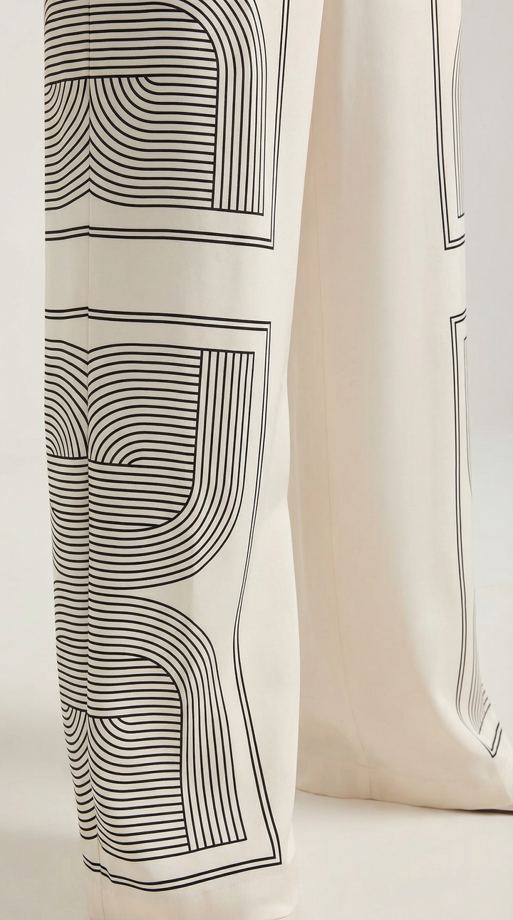 Jude Graphic Wide-Leg Trousers