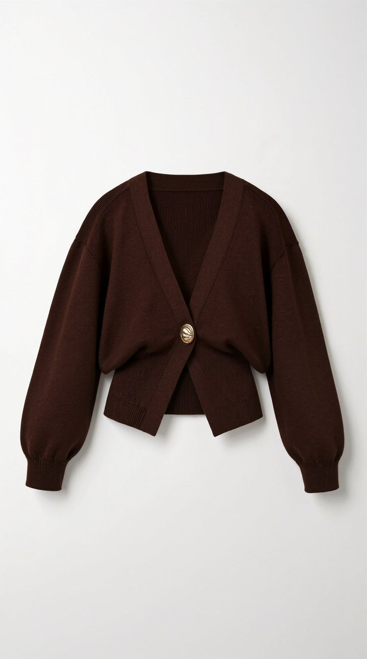 Kathleen V-Neck Knit Sweater