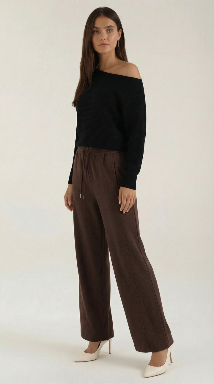 Kendra wide leg jeans with drawstring