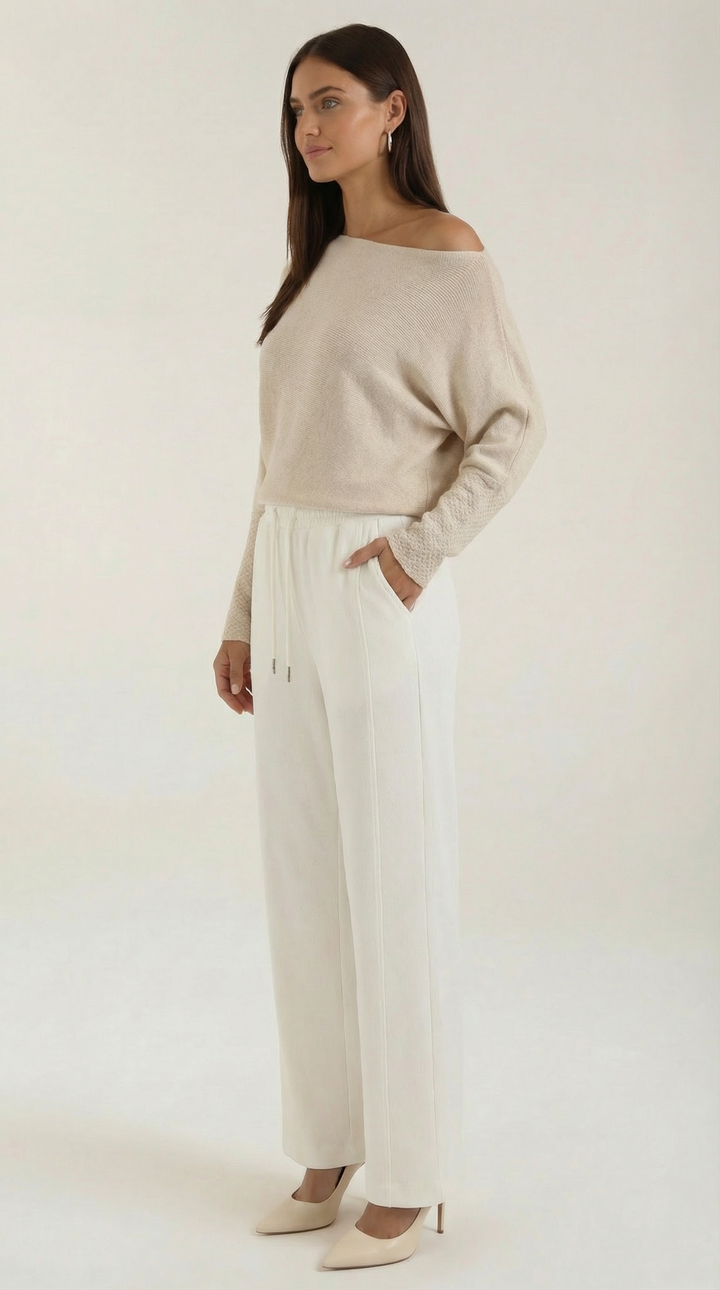 Kendra wide leg jeans with drawstring