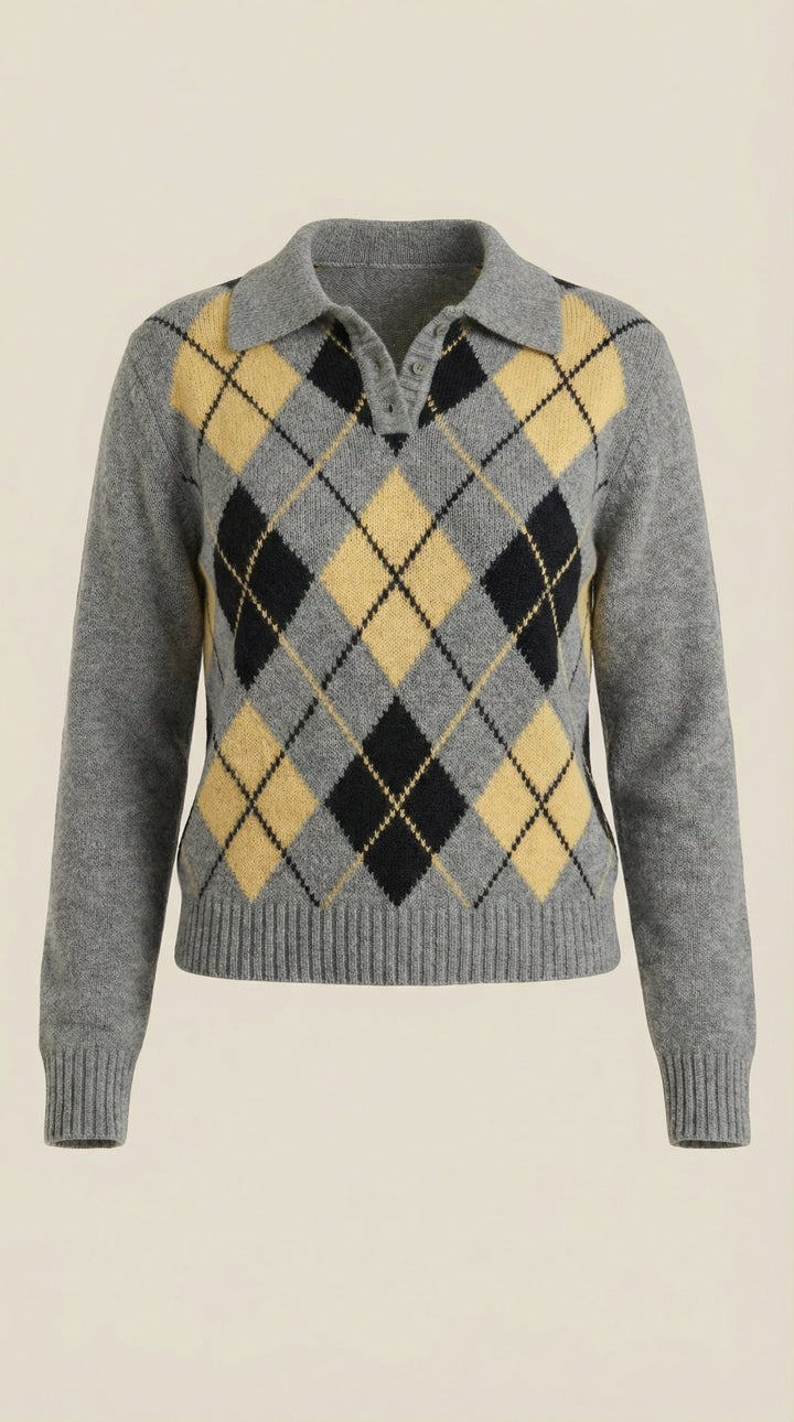 Kristy Knitted Polo Sweater