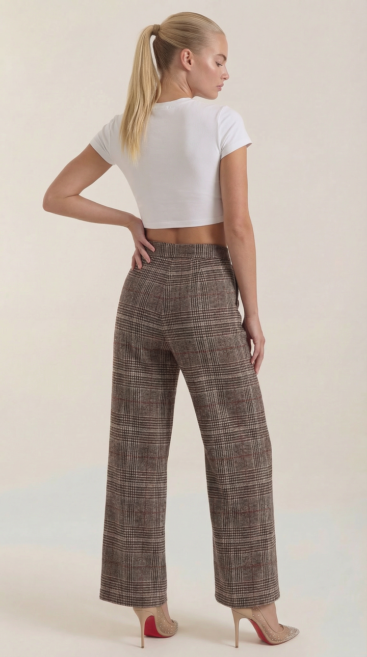 Leigh Plaid Trousers