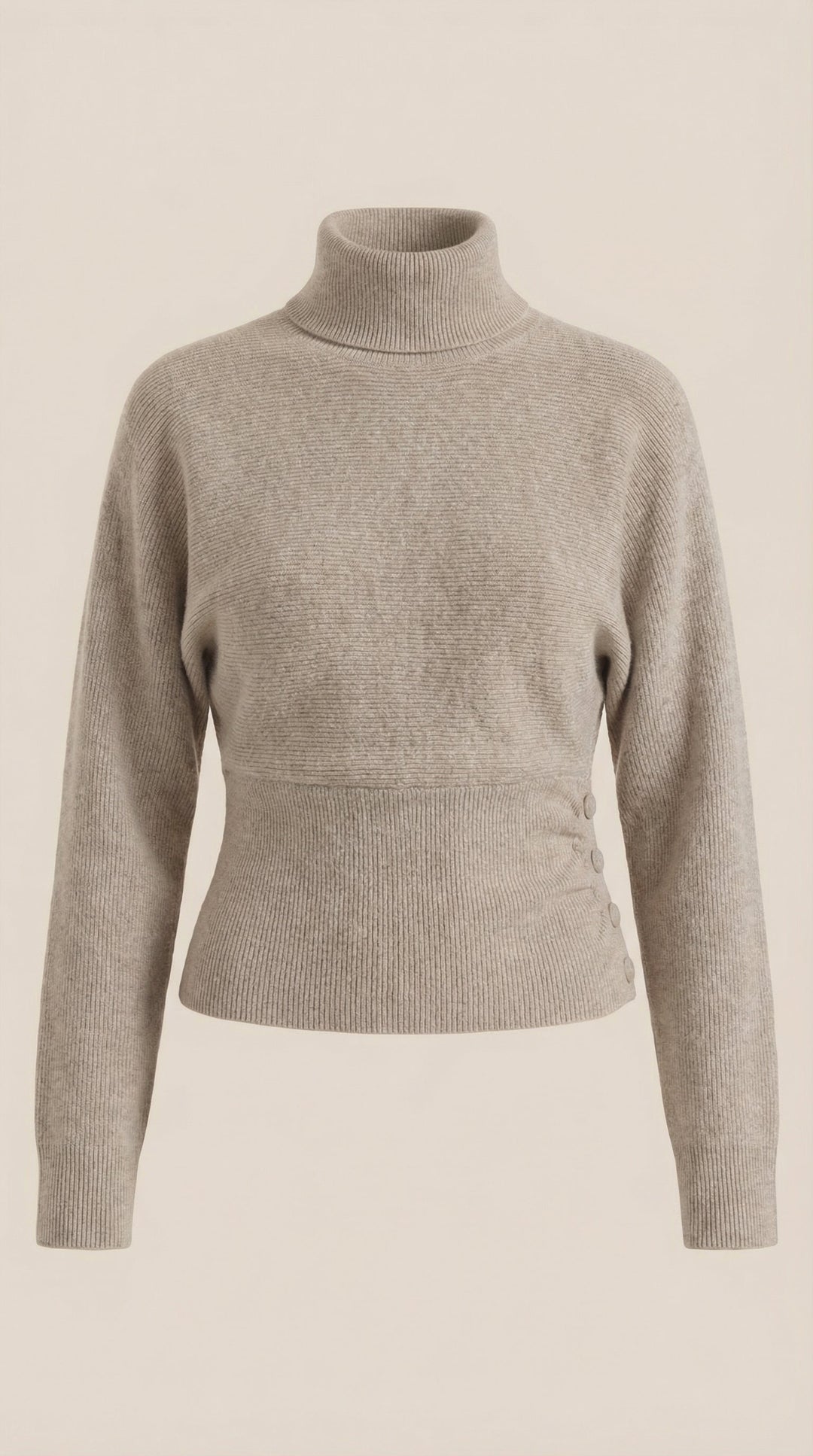 Leticia Ribbed High-Neck Sweater