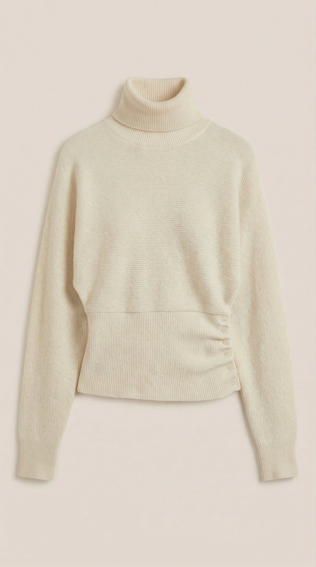Leticia Ribbed High-Neck Sweater