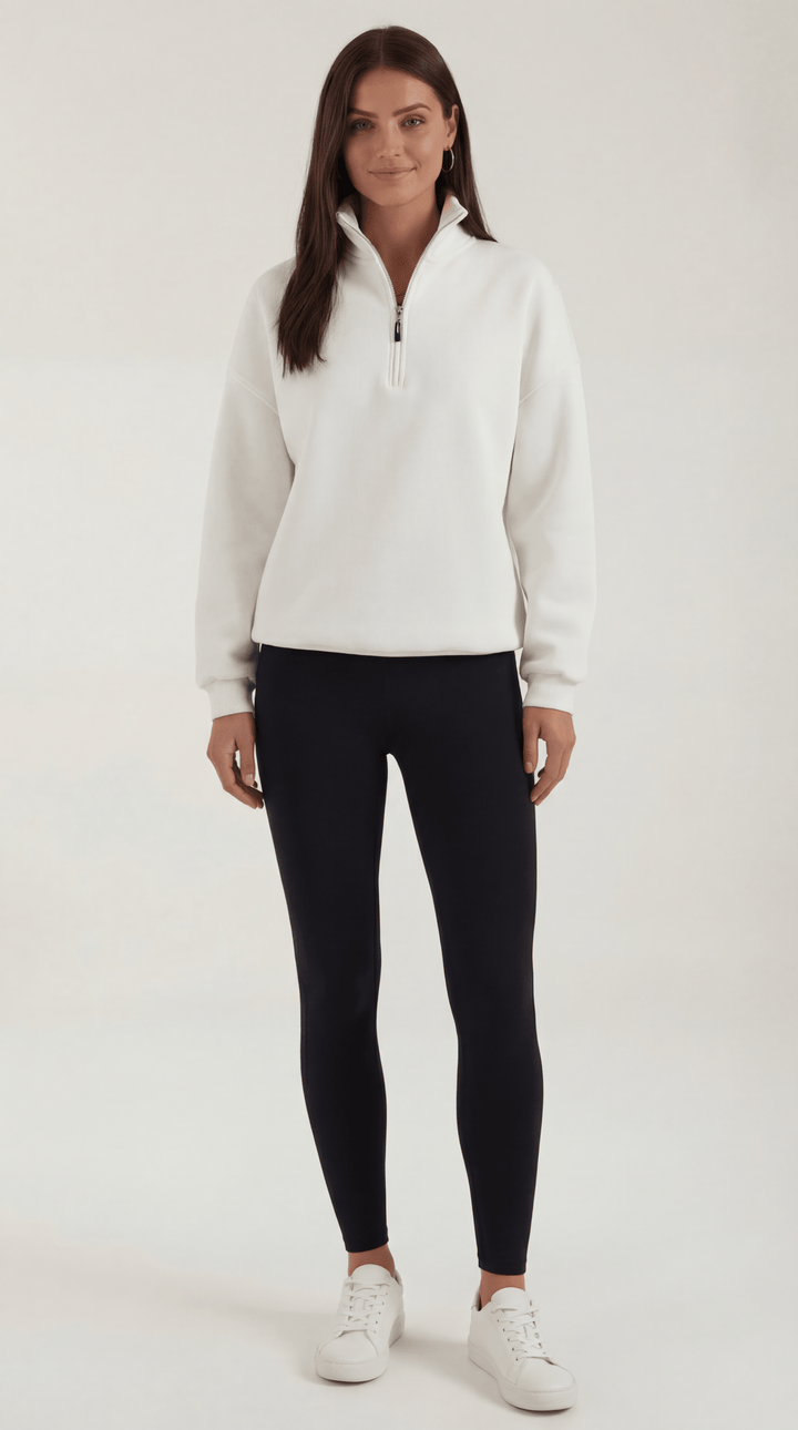 Lori Oversized Sweater with 1/4 Zip Collar
