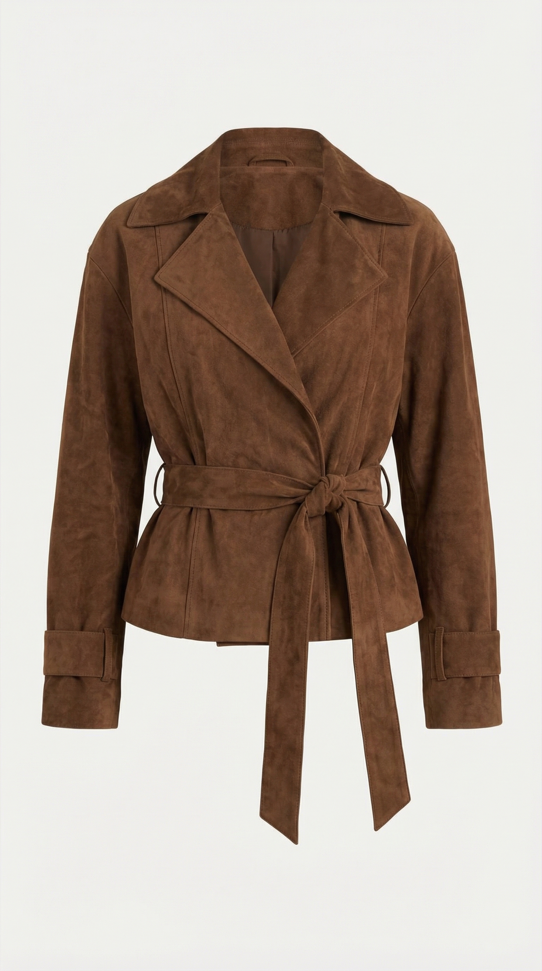 Lorraine wrap jacket with adjustable belt
