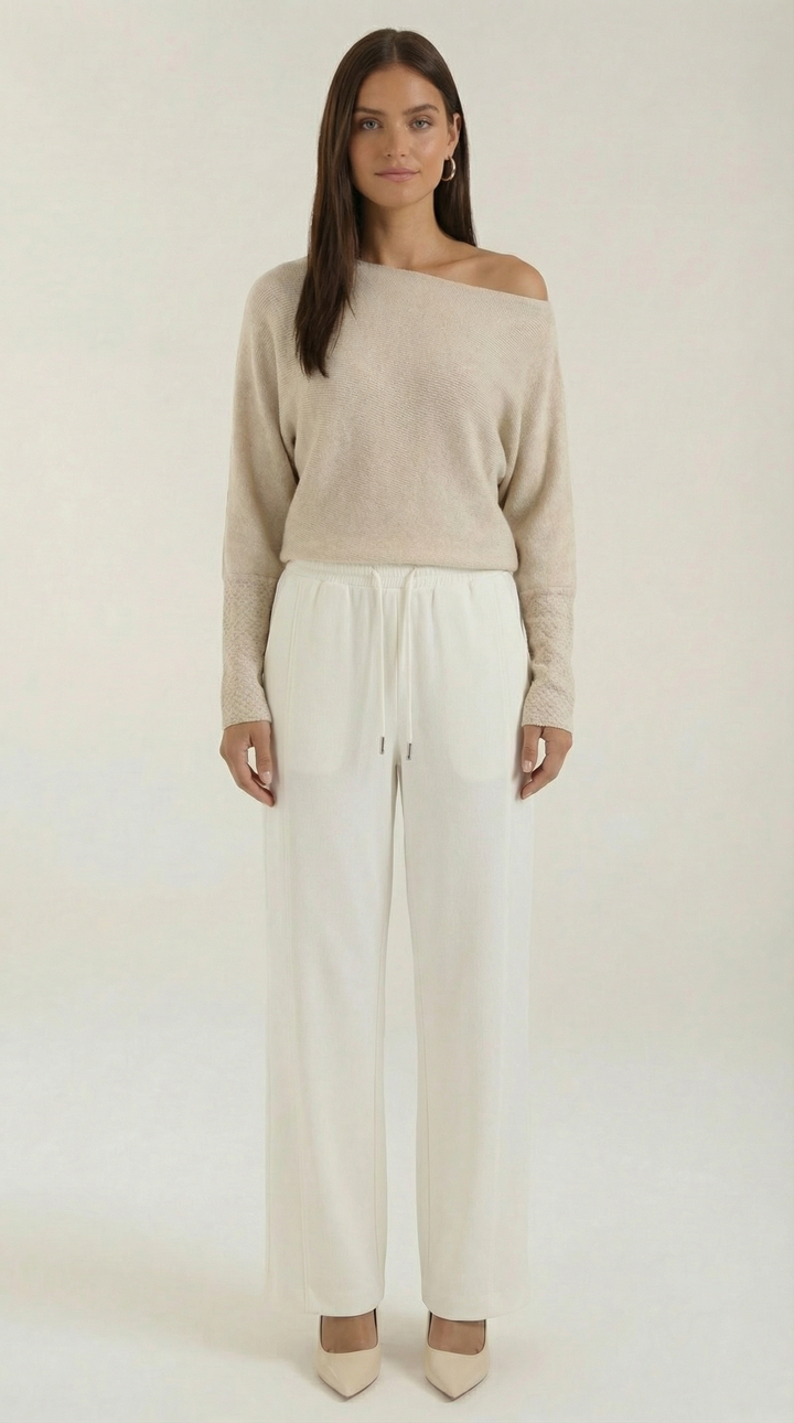 Mildred Off-Shoulder Knit Sweater