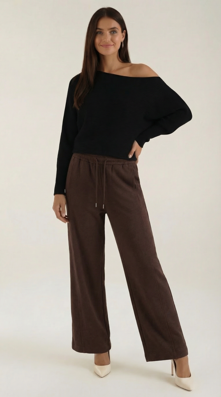Mildred Off-Shoulder Knit Sweater