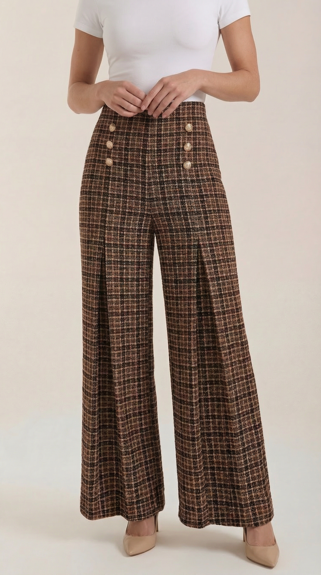 Naomi Plaid Trousers